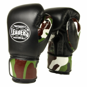 Перчатки боксерские LEADERS LeadSeries Custom BK/CAMO