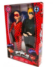 Набор из 2-х кукол Леди Баг и Андриан в образе Черного кота  30 см"Леди Баг и Супер Кот"
