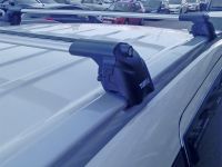 Багажник на крышу Mitsubishi Outlander 3, Turtle Air 2, аэродинамические дуги на интегрированные рейлинги (серебристый цвет)