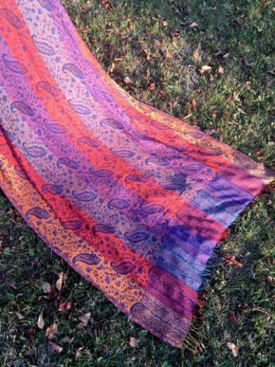 Разноцветная шаль из Индии. Купить в Москве