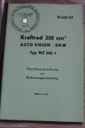Тех.описание и инструкция для DKW NZ 350-1 1944г