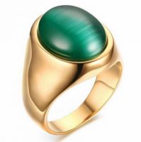 Кольцо с зеленым Опалом