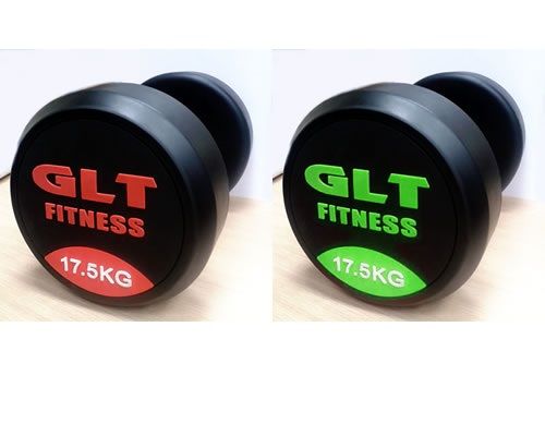 Набор гантелей обрезиненных GLT Fitness 2,5–25 кг по 2 гантели, всего 20 гантелей