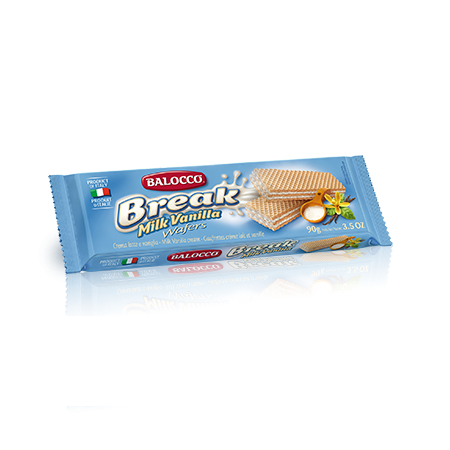 Вафли с молочным кремом 90 г, Break milk vaniglia wafers 90 gr