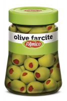 Оливки фаршированные перцем 290 г, Olive farcite salamoia D'Amico 290 gr