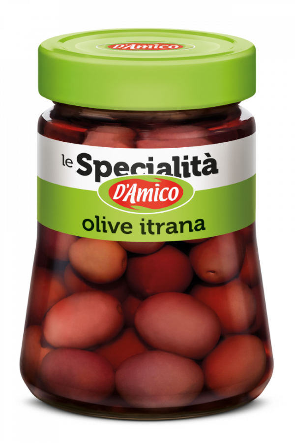Оливки итрана в рассоле 300 г, Olive Itrana salamoia D'Amico 300 gr.