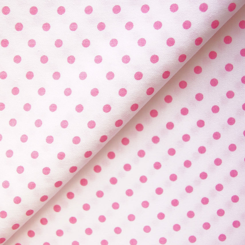 Ткань Хлопок Розовый горошек 50x40