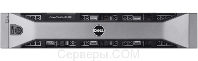 Система хранения Dell PowerVault MD3400 12х3.5" miniSAS HD, 210-ACCG-18