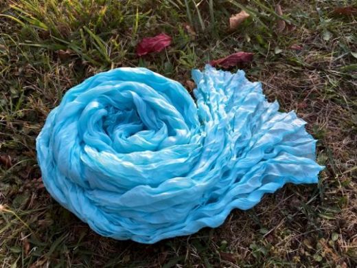 Нежный шелковый шарф голубого цвета. Москва, интернет магазин