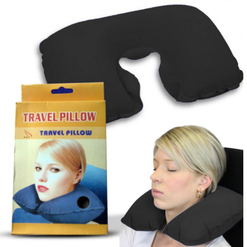 Подушка Для Путешествий Travel Pillow (Тревел Пиллоу), Цвет Черный
