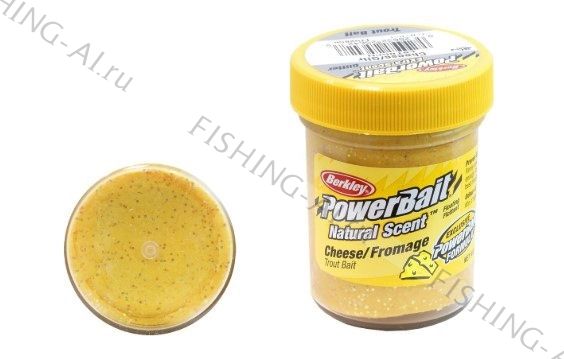 Форелевая паста Berkley PowerBait Natural Scent Trout Bait Cheese Glitter Сыр