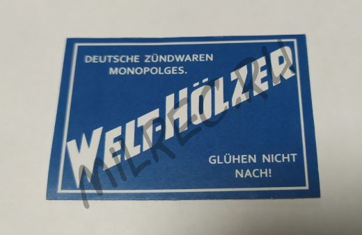Этикетки на немецкие спички "Welt-Hölzer" (реплика), 2 шт. в комплекте