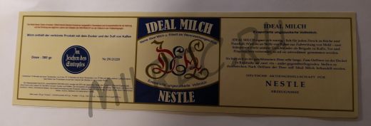 Этикетка на немецкую сгущенку с какао "Ideal Milch" Nestle на период ВВ2 (реплика)
