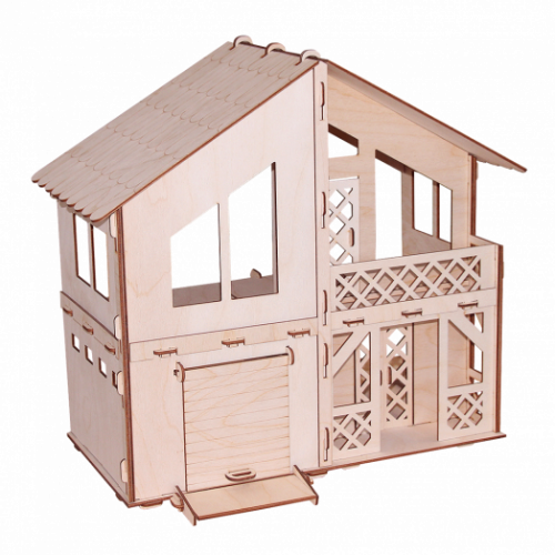 Кукольный домик "Дачный домик с гаражом"