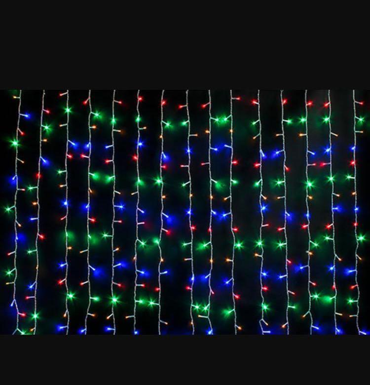 Светодиодная гирлянда Шторка 320 LED, 3х2 м, Цвет Свечения Разноцветный