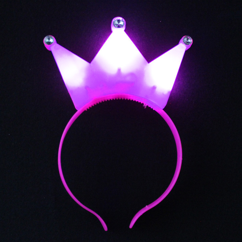 Светящийся Ободок Корона, Цвет Фиолетовый