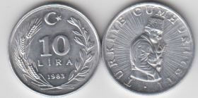 Турция 10 лир  1983 год UNC