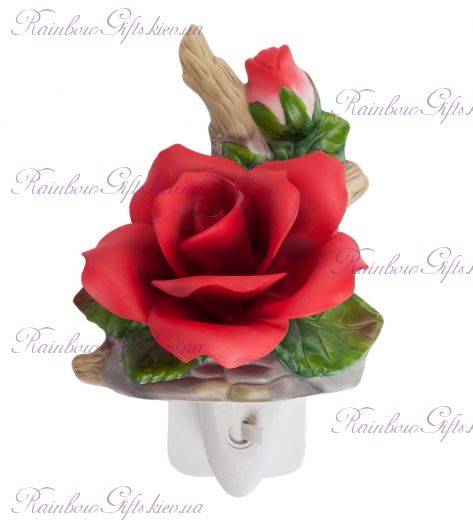 Светильник красная роза "Pavone"