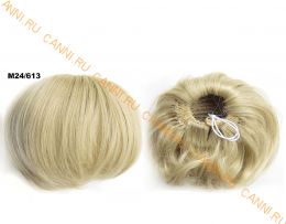 Искусственные термостойкие волосы - Шиньон "Бабетта" #M24/613, вес 80 гр
