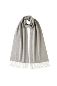 Однотонный кашемировый шарф (100% драгоценный кашемир), цвет Серебро SILVER CLASSIC cashmere, высокая плотность 7