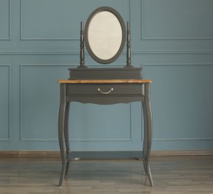 Туалетный столик "Leontina Black" с зеркалом