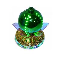 LED-светильник Лотос с шаром, 14 см, цвет зеленый