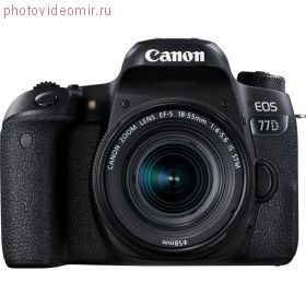 Зеркальный фотоаппарат Canon EOS 77D kit 18-55 IS STM черный