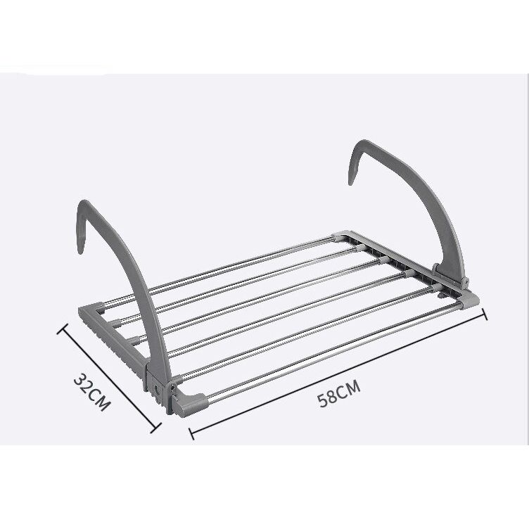 Многофункциональная Навесная Сушилка Для Белья Storage Skeleton Hanger, Цвет Светло-Серый