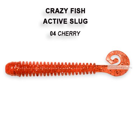 Мягкая приманка Crazy Fish Active Slug 2,8" 71мм / упаковка 8 шт / цвет: 4-1 (запах анис)