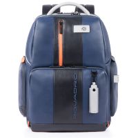 Рюкзак кожаный Piquadro CA4550UB00BM/BLGR сине-серый