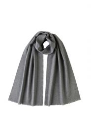 стильный однотонный шарф 100% шерсть мериноса, расцветка "Серый"  GREY BRUSHED MERINO, средняя плотность 4