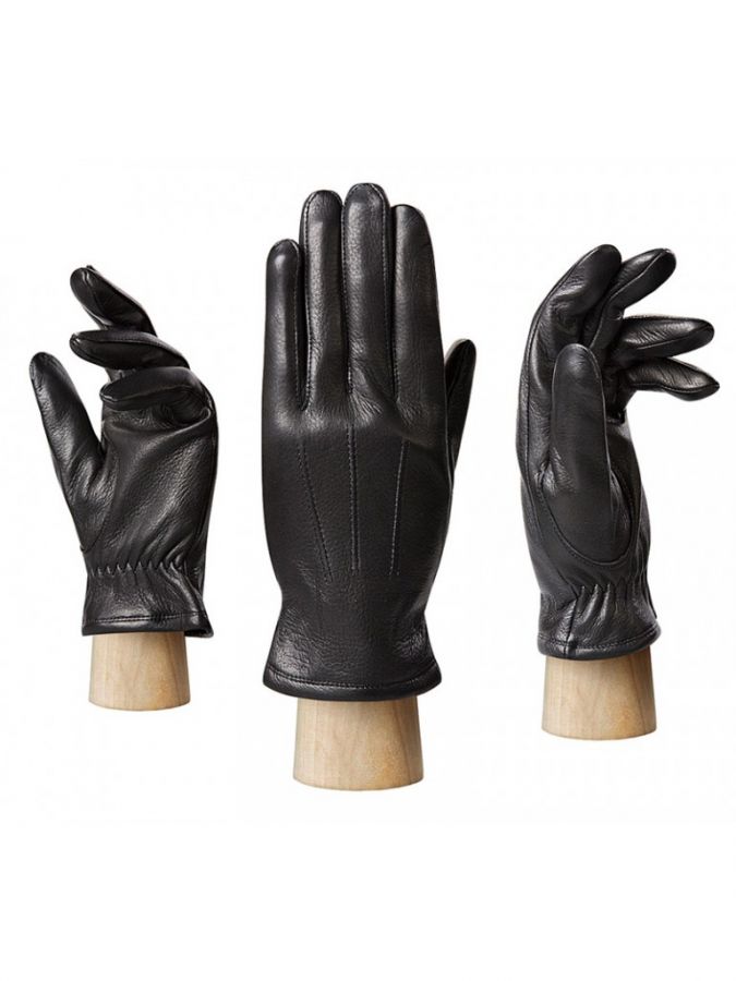 Черные кожаные перчатки ELEGANZZA GR00111751