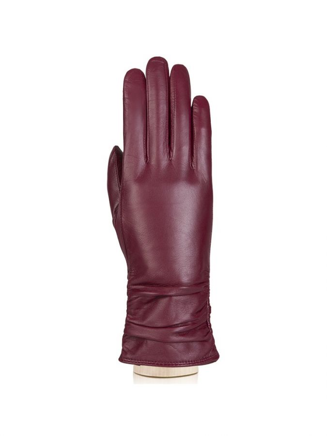Кожаные перчатки со сборкой на манжете LABBRA GR01-00009352