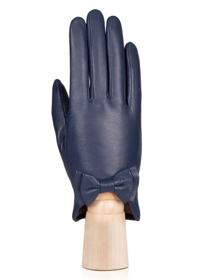 Кожаные женские перчатки с бантиком LABBRA GR01-00022932