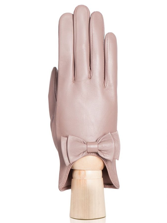 Кожаные женские перчатки с бантиком LABBRA GR01-00022936