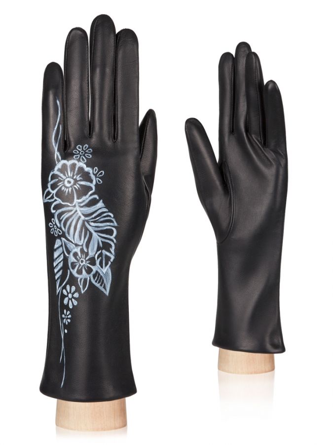Кожаные перчатки с принтом ELEGANZZA GR01-00026417