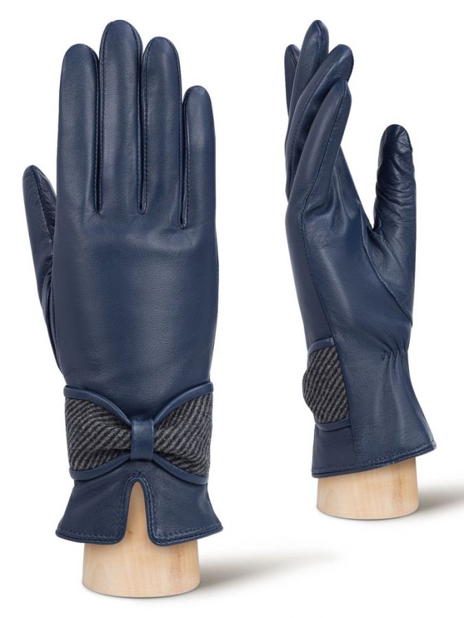 Кожаные перчатки с бантом LABBRA GR01-00027433