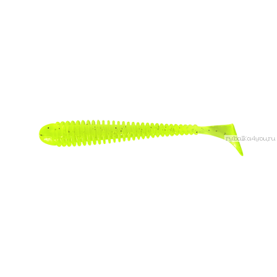 Приманка Pike Hunter Ribbed Worm 89 мм / упаковка 8шт / цвет:  Chartreuse (UV)