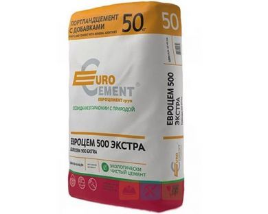 Цемент Eurocement М-500 Д20, 50 кг