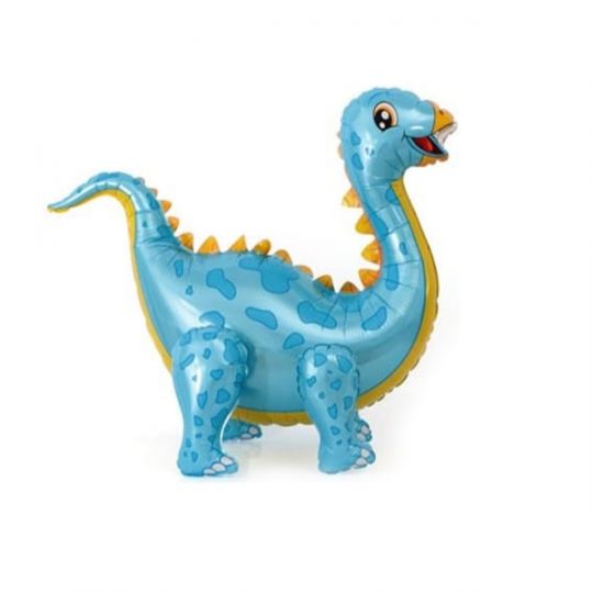 Динозавр Стегозавр голубой ходячий шар фольгированный