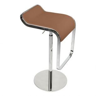 Барный стул LEM Style Piston Stool коричневая кожа