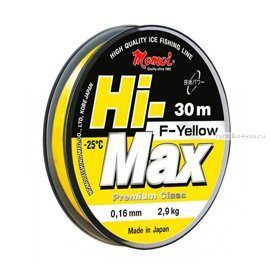 Леска монофильная Momoi Hi-Max F-Yellow 30 м / цвет: флуоресцентная