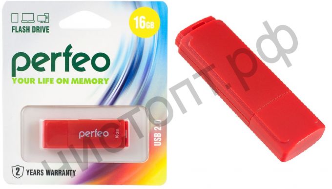 флэш-карта Perfeo 16GB C04 Red