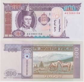 Монголия 100 тугриков 2008 UNC