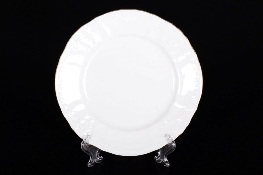 Набор тарелок "Белый узор", 17 см, 6 шт.
