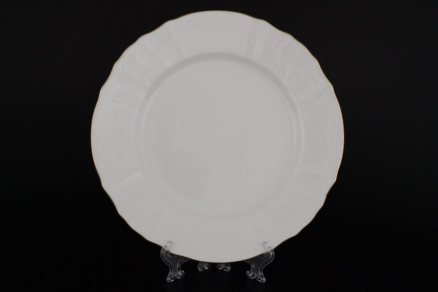Набор тарелок "Белый узор", 25 см, 6 шт.