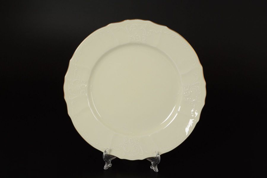 Набор тарелок "Белый узор BE-IVORY", 25 см, 6 шт.