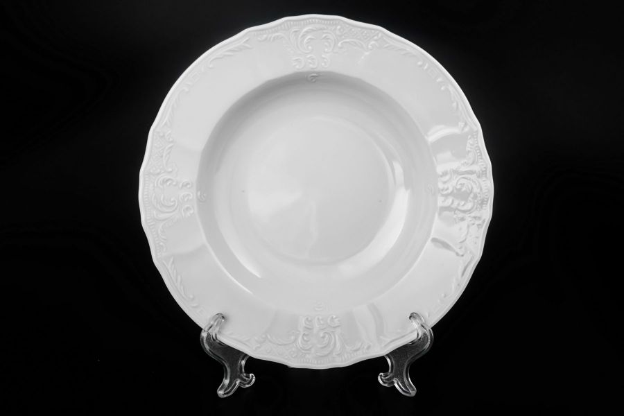 Набор глубоких тарелок (без декора), 23 см, 6 шт.