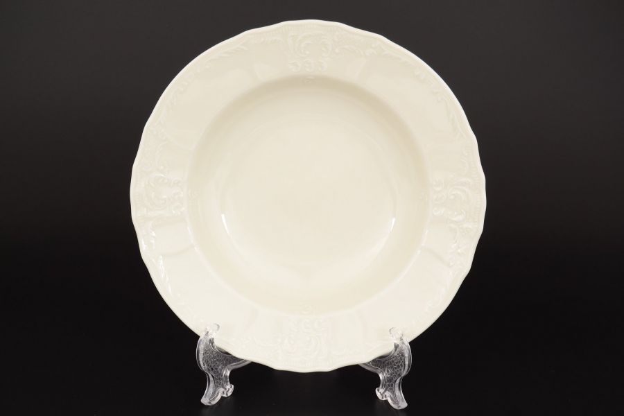 Набор глубоких тарелок (без декора, BE-IVORY), 23 см, 6 шт.