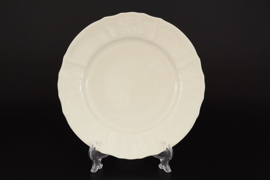 Набор тарелок (без декора, BE-IVORY), 25 см, 6 шт.